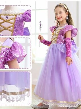 4-5T Rapunzel Tangled Dress Up Costume